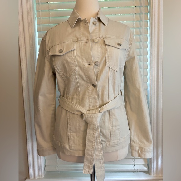 NWOT - Sanctuary for Anthropologie Jessa Belted Denim Trucker Jacket - Picture 6 of 8